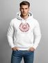 Hoodie Herren Schriftzug Oldschool Print Tiger Kapuzen-Pullover Bedruckt Männer Fashion Streetstyle Neverless®preview