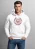 Hoodie Herren Schriftzug Oldschool Print Tiger Kapuzen-Pullover Bedruckt Männer Fashion Streetstyle Neverless®preview