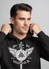 Hoodie Herren See you in Valhalla Schwert Runen Odin Vikings Kapuzen-Pullover Männer Fashion Streetstyle Neverless®preview