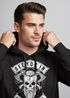 Hoodie Herren See You in Valhalla Wikinger Totenkopf Skull Print Kapuzen-Pullover Männer Fashion Streetstyle Neverless®preview