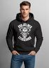 Hoodie Herren See You in Valhalla Wikinger Totenkopf Skull Print Kapuzen-Pullover Männer Fashion Streetstyle Neverless®preview