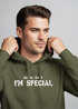 Hoodie Herren Shirt Spruch lustig Mama Says I Am Special Ironie Sarkasmus Aufdruck Nerd Schrift Fashion Streetstyle Neverless®preview