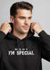 Hoodie Herren Shirt Spruch lustig Mama Says I Am Special Ironie Sarkasmus Aufdruck Nerd Schrift Fashion Streetstyle Neverless®preview