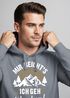 Hoodie Herren Spruch mir reichts ich geh Wandern Outdoor Motiv Kapuzen-Pullover Männer Fashion Neverless®preview