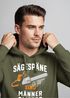 Hoodie Herren Spruch Sägespäne sind Männer-Glitzer Motiv Handwerker Säge Fashion Streetstyle Neverless®preview