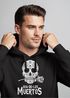 Hoodie Herren Sugar Skull Dia De Los Muertos Totenkopf mit Blumen Kapuzen-Pullover Männer Neverless®preview
