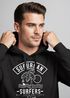 Hoodie Herren Surfer Motiv Schriftzug Suburban Surfers Palme Welle Kapuzen-Pullover Männer Neverless®preview