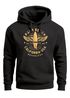 Hoodie Herren Surfing Motiv Vintage Effekt Palm Beach California USA Schriftzug Fashion Streetstyle Kapuzen-Pullover Männer Neverless®preview