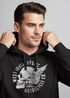 Hoodie Herren Sweatshirt Motorrad Biker Totenkopf Skull Wings Vintage Kapuzenpullover Neverless®preview
