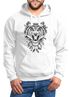 Hoodie Herren Tiger Boho Zentangle Bohamian Atzec Federn Traumfänger Kapuzen-Pullover Männer Neverless®preview