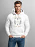 Hoodie Herren Tiger Motiv Totenkopf India Spirit Schriftzug Indien Fashion Streetstyle Kapuzen-Pullover Männer Neverless®preview