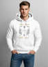 Hoodie Herren Tiger Motiv Totenkopf India Spirit Schriftzug Indien Fashion Streetstyle Kapuzen-Pullover Männer Neverless®preview