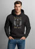 Hoodie Herren Tiger Motiv Totenkopf India Spirit Schriftzug Indien Fashion Streetstyle Kapuzen-Pullover Männer Neverless®preview