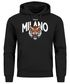 Hoodie Herren Tiger Print Schriftzg Milano Italy Kapuzen-Pullover Männer Italien Fashion Streetstyle Neverless®preview