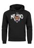 Hoodie Herren Tiger Print Schriftzg Milano Italy Kapuzen-Pullover Männer Italien Fashion Streetstyle Neverless®preview