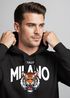 Hoodie Herren Tiger Print Schriftzg Milano Italy Kapuzen-Pullover Männer Italien Fashion Streetstyle Neverless®preview