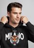 Hoodie Herren Tiger Print Schriftzg Milano Italy Kapuzen-Pullover Männer Italien Fashion Streetstyle Neverless®preview