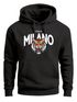 Hoodie Herren Tiger Print Schriftzg Milano Italy Kapuzen-Pullover Männer Italien Fashion Streetstyle Neverless®preview