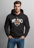 Hoodie Herren Tiger Print Schriftzg Milano Italy Kapuzen-Pullover Männer Italien Fashion Streetstyle Neverless®preview