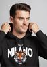 Hoodie Herren Tiger Print Schriftzg Milano Italy Kapuzen-Pullover Männer Italien Fashion Streetstyle Neverless®preview