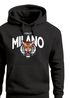 Hoodie Herren Tiger Print Schriftzg Milano Italy Kapuzen-Pullover Männer Italien Fashion Streetstyle Neverless®preview