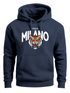 Hoodie Herren Tiger Print Schriftzg Milano Italy Kapuzen-Pullover Männer Italien Fashion Streetstyle Neverless®preview