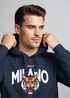 Hoodie Herren Tiger Print Schriftzg Milano Italy Kapuzen-Pullover Männer Italien Fashion Streetstyle Neverless®preview