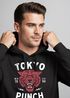 Hoodie Herren Tigerkopf Print Vintage Style Japan Design Tokio Punch Schriftzug Fashion Streetstyle Kapuzen-Pullover Männer Neverless®preview
