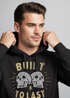 Hoodie Herren Tigerkopf Totenkopf Print Built to last Schriftzug Rocker Biker Racing Design Fashion Streetstyle Kapuzen-Pullover Männer Neverless®preview
