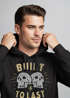Hoodie Herren Tigerkopf Totenkopf Print Built to last Schriftzug Rocker Biker Racing Design Fashion Streetstyle Kapuzen-Pullover Männer Neverless®preview