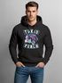 Hoodie Herren Tokio Punch Schriftzug Tigerkopf Print Tattoo Style Kapuzen-Pullover Männer Neverless®preview