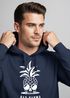 Hoodie Herren Totenkopf Ananas Schriftzug Bad Karma Kapuzen-Pullover Männer Fashion Streetstyle Neverless®preview