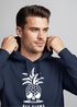 Hoodie Herren Totenkopf Ananas Schriftzug Bad Karma Kapuzen-Pullover Männer Fashion Streetstyle Neverless®preview