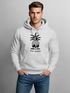 Hoodie Herren Totenkopf Ananas Schriftzug Bad Karma Kapuzen-Pullover Männer Fashion Streetstyle Neverless®preview