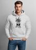 Hoodie Herren Totenkopf Ananas Schriftzug Bad Karma Kapuzen-Pullover Männer Fashion Streetstyle Neverless®preview