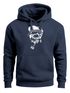 Hoodie Herren Totenkopf mit Kapitänsmütze und Pfeife Kapuzen-Pullover Männer Neverless®preview
