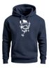 Hoodie Herren Totenkopf mit Kapitänsmütze und Pfeife Kapuzen-Pullover Männer Neverless®preview