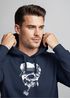 Hoodie Herren Totenkopf mit Kapitänsmütze und Pfeife Kapuzen-Pullover Männer Neverless®preview