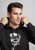 Hoodie Herren Totenkopf mit Kapitänsmütze und Pfeife Kapuzen-Pullover Männer Neverless®preview