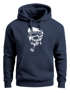 Hoodie Herren Totenkopf mit Kapitänsmütze und Pfeife Kapuzen-Pullover Männer Neverless®preview