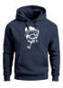 Hoodie Herren Totenkopf mit Kapitänsmütze und Pfeife Kapuzen-Pullover Männer Neverless®preview