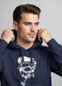 Hoodie Herren Totenkopf mit Kapitänsmütze und Pfeife Kapuzen-Pullover Männer Neverless®preview