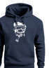 Hoodie Herren Totenkopf mit Kapitänsmütze und Pfeife Kapuzen-Pullover Männer Neverless®preview