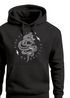 Hoodie Herren Totenkopf Print Kobra Motiv High Voltage Motorcycle Schriftzug Rocker Biker Racing Design Kapuzen-Pullover Männer Neverless®preview