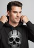 Hoodie Herren Totenkopf Skull Totenschädel Aufdruck Print Motiv Kapuzen-Pullover Männer Fashion Streetstyle Fashion Streetstyle Neverless®preview