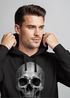 Hoodie Herren Totenkopf Skull Totenschädel Aufdruck Print Motiv Kapuzen-Pullover Männer Fashion Streetstyle Fashion Streetstyle Neverless®preview