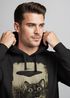 Hoodie Herren UFO Katze Alien Print Kapuzen-Pullover mit Aufdruck für Männer Fashion Streetstyle Neverless®preview