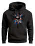 Hoodie Herren United Kingdomn Flagge Totenkopf Kapuzenpullover Moonworks®preview