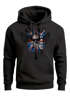 Hoodie Herren United Kingdomn Flagge Totenkopf Kapuzenpullover Moonworks®preview