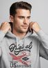 Hoodie Herren US Airforce Army Motiv Spitfire Flugzeug Vintage Motiv Retro Schriftzug Kapuzen-Pullover Männer Fashion Streetstyle Neverless®preview